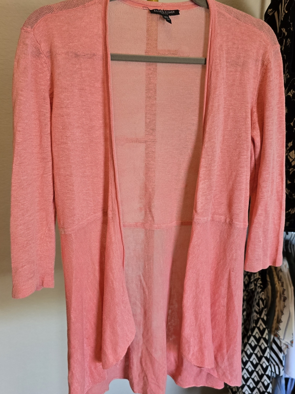 Eileen Fisher 100% Linen Cardigan Petite Small